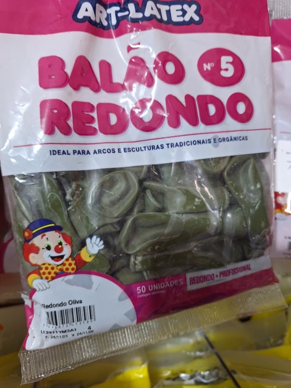 BAL�O N:5 REDONDO  OLIVA C/50UND